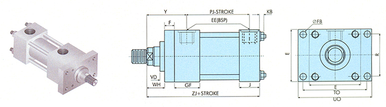 Head Rectangular Flange